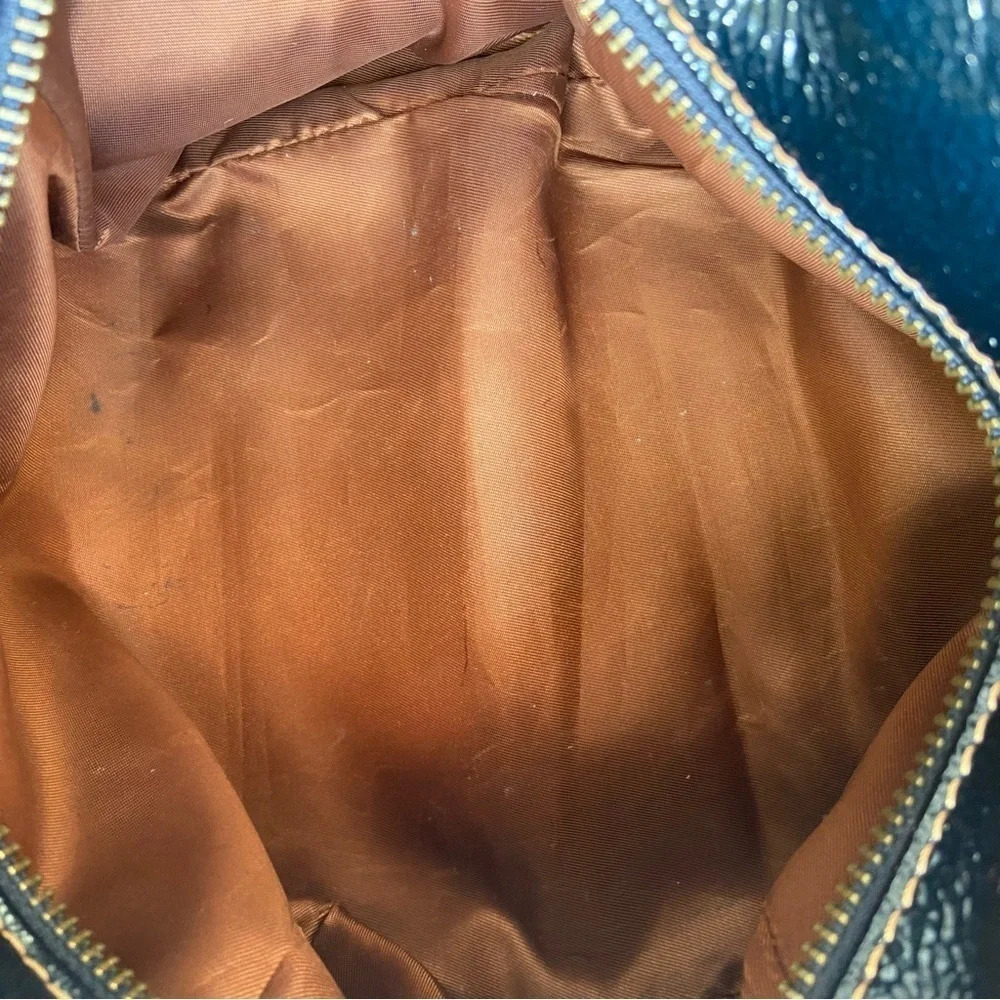 Regina Black Patent Leather Handbag Made in Italy - Picture 12 of 15